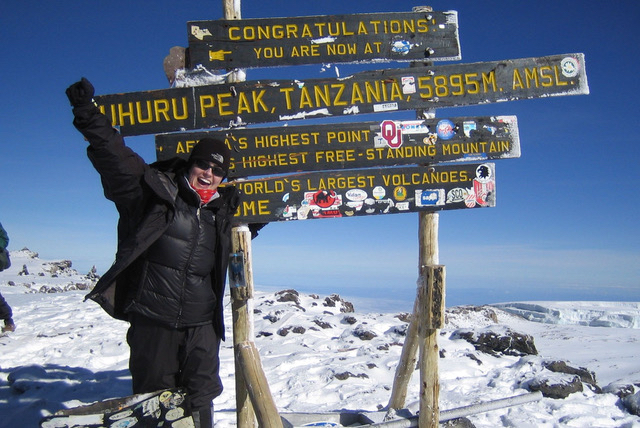 Heather DeAngelis on Mout Kilimanjaro